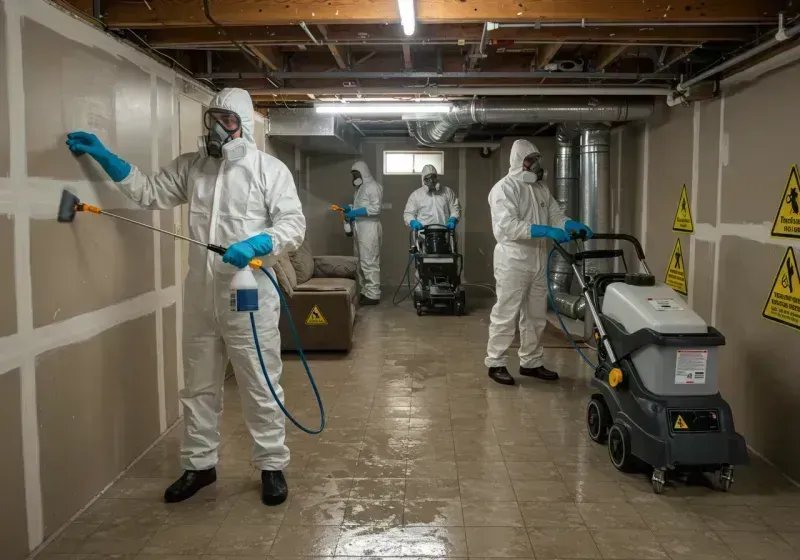 Basement Moisture Removal and Structural Drying process in Perrysburg, OH